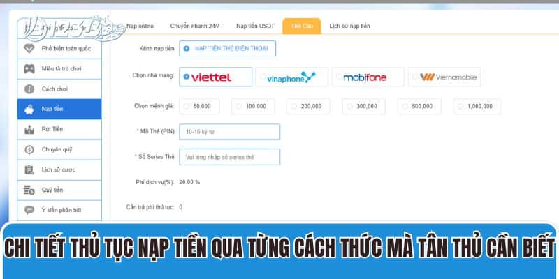 Hướng dẫn nạp tiền 123B 2 Chi tiết thủ tục nạp tiền qua từng cách thức mà tân thủ cần biết