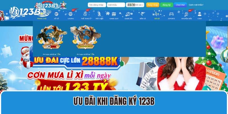 Hướng Dẫn Đăng Ký 123B 2 Ưu đãi khi đăng ký 123B